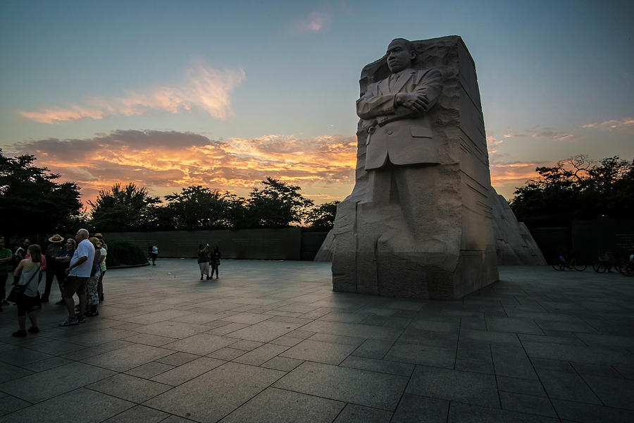 Martin Luther King Memorial at dusk  Photograph by Sven Brogren