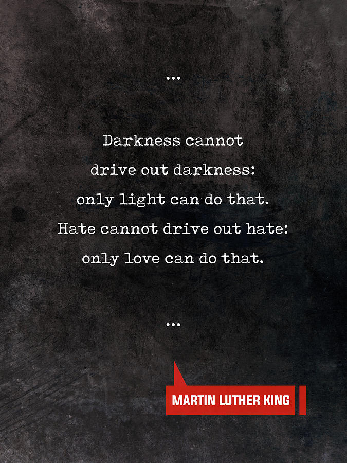Martin Luther King Quotes - Literary Quotes - Book Lover Gifts - Typewriter Quotes Mixed Media
