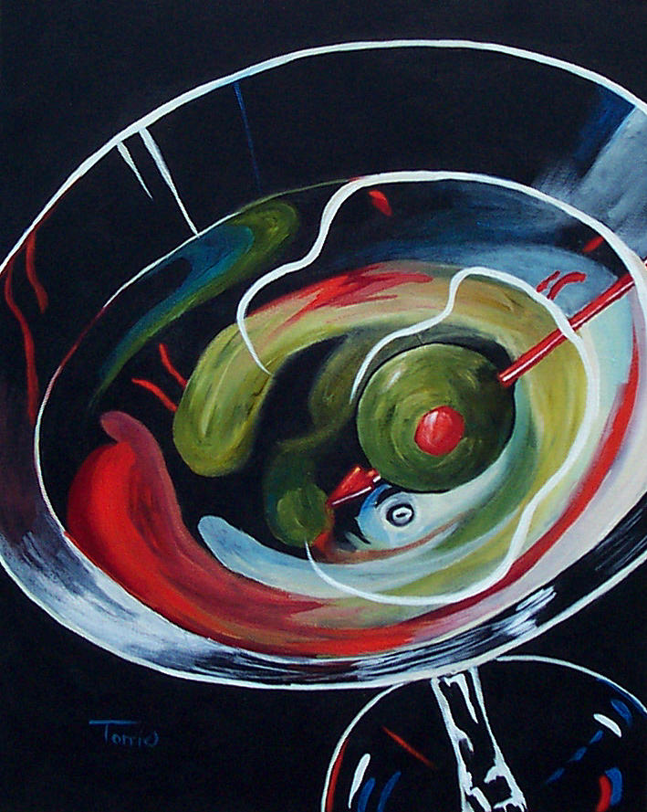 Martini Painting - Martini - Stirred IV  by Torrie Smiley