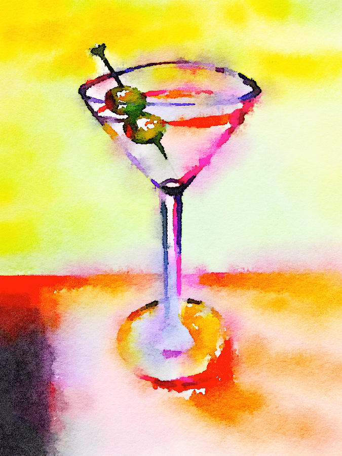 Martini Anyone? 1 Painting by Vanessa Katz