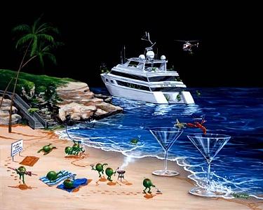 Martini Painting - Martini Cove by Michael Godard Martini Painting - Martini Cove by Michael Godard