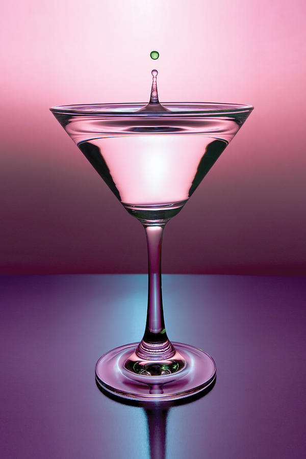 Martini Photograph - Martini Drop by Ryan Heffron