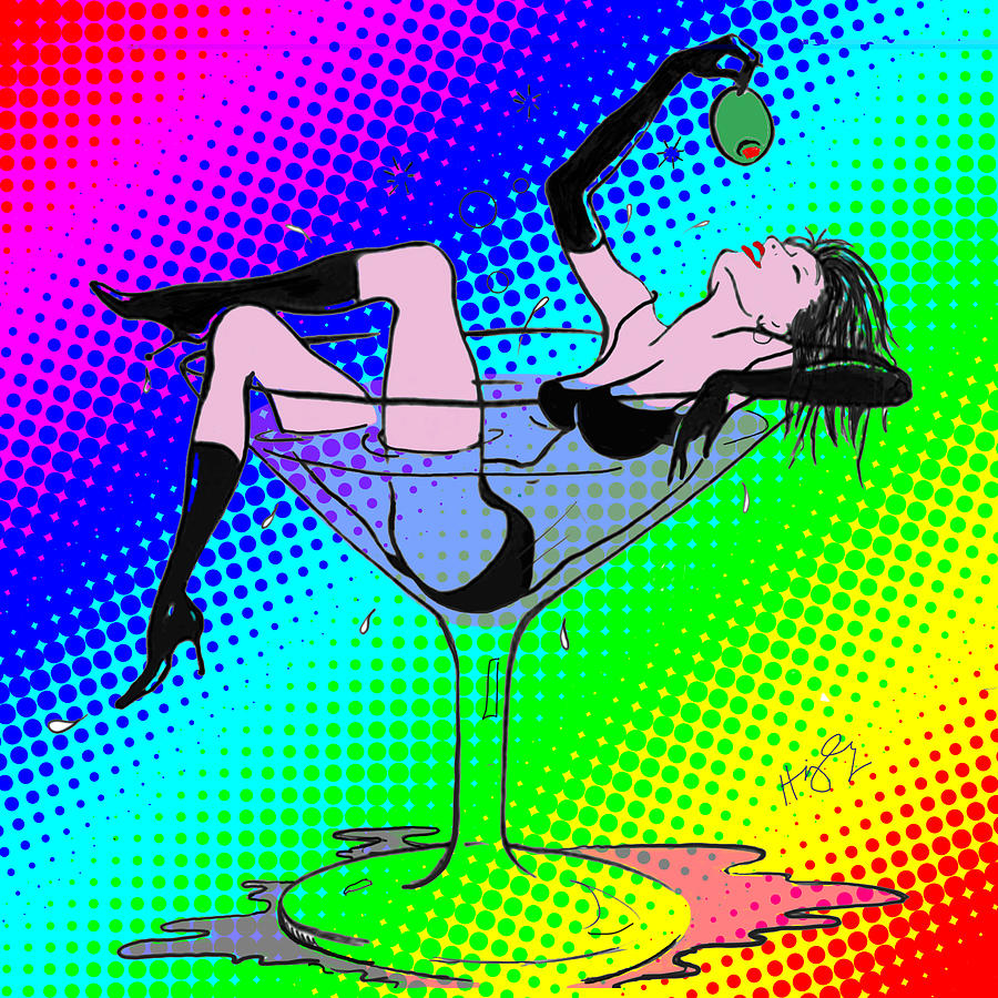 Martini Girl Digital Art