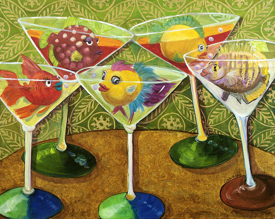 Martini Madness Painting by Linda Kegley