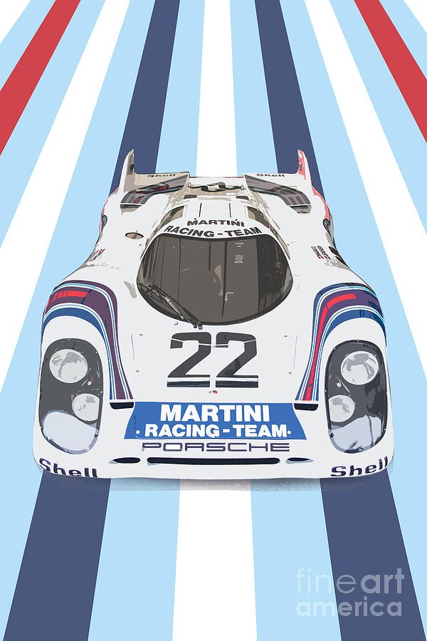 Martini Porsche 917 Digital Art by Roger Lighterness