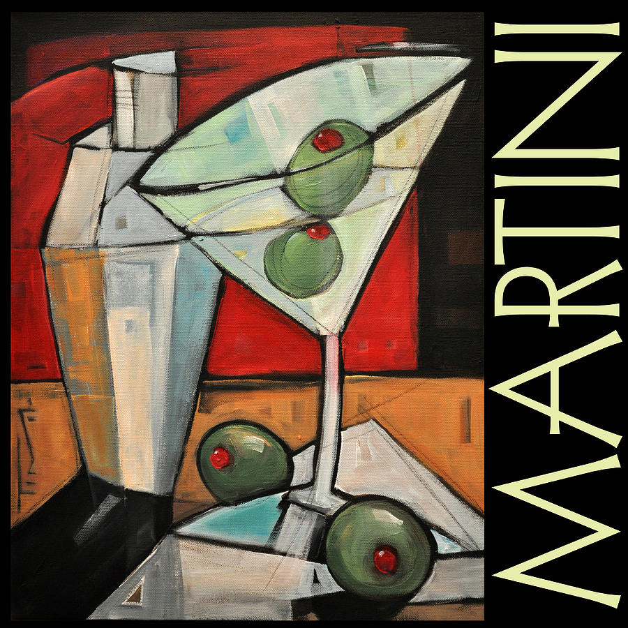 Wine Painting - Martini Poster by Tim Nyberg