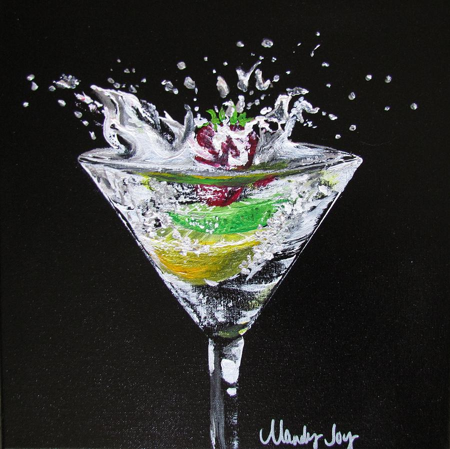 Martini Splash Painting by Mandy Joy