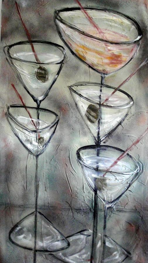 Martini Time Painting by Chuck Gebhardt