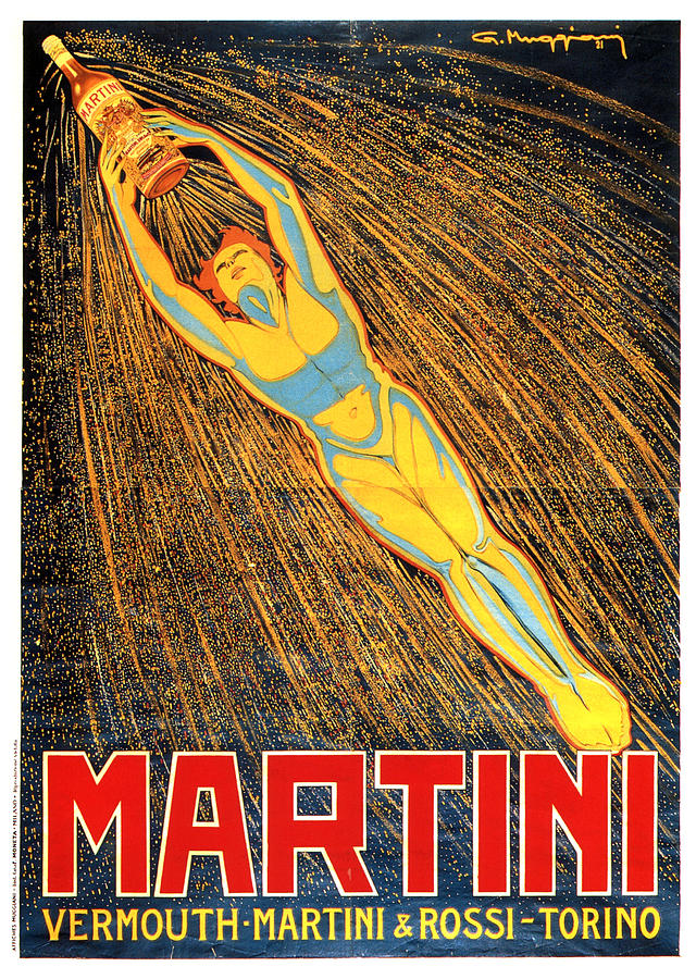 Martini - Vermouth - Martini And Rossi - Vintage Advertising Poster Mixed Media