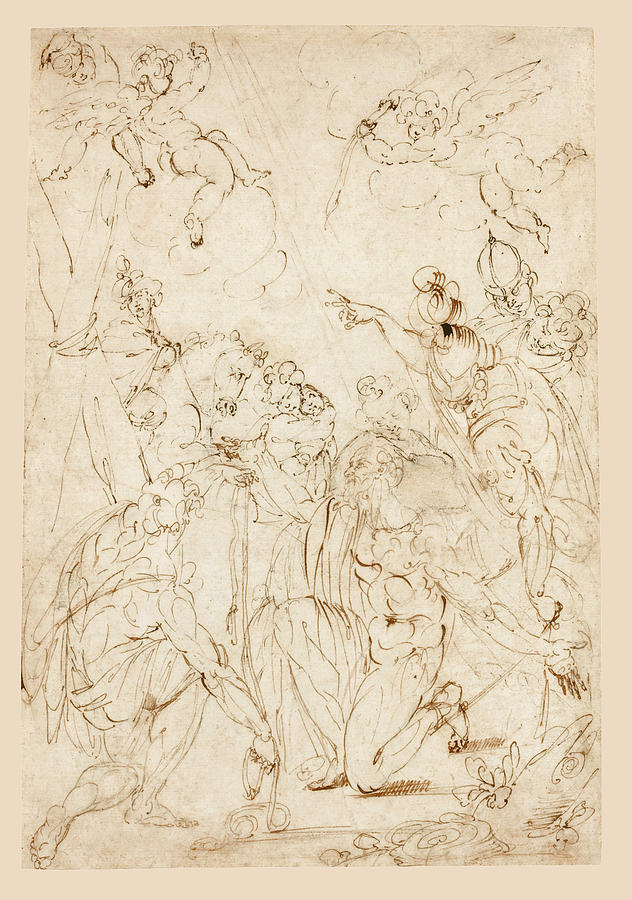 Martyrdom of Saint Andrew Drawing by Jacques Bellange