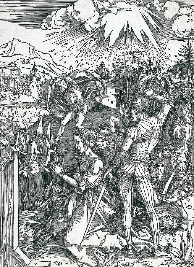Martyrdom of Saint Catherine Relief by Albrecht Durer