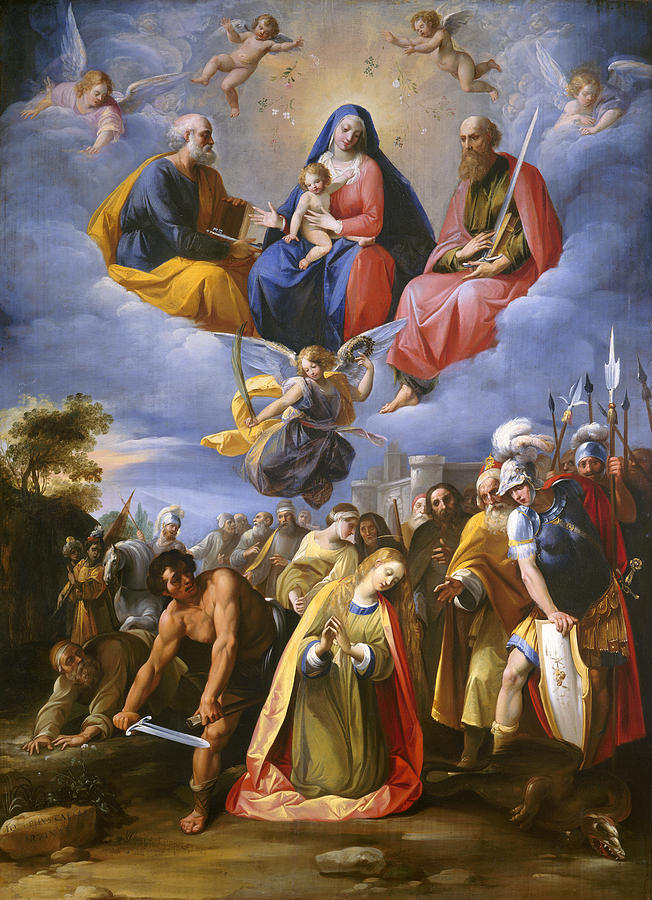 Martyrdom of Saint Margaret Painting by Giuseppe Cesari