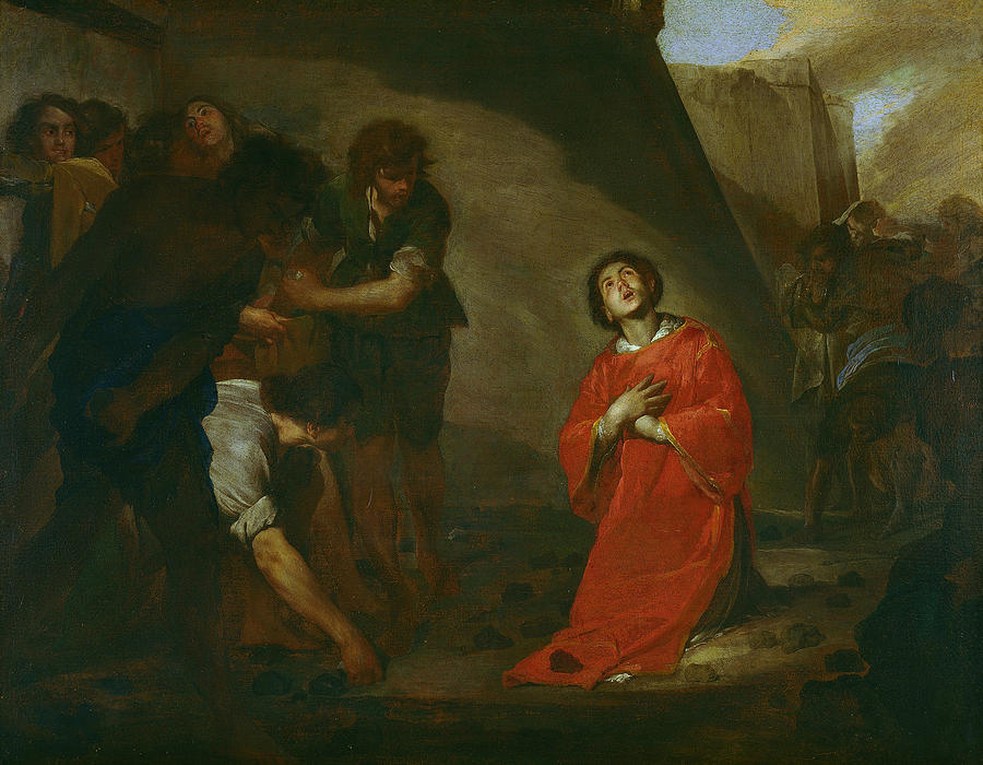Martyrdom of St Stephen Painting by Bernardo Cavallino