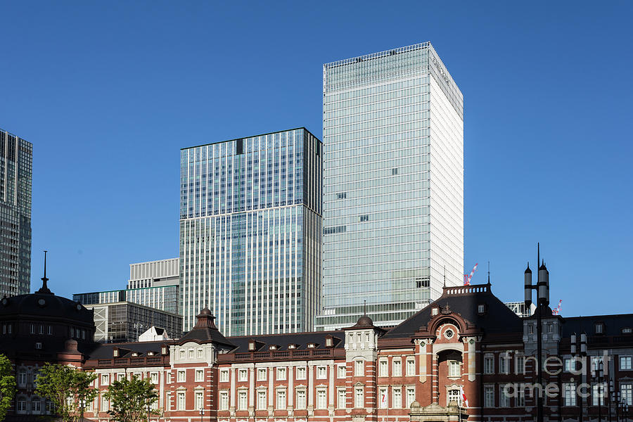 Marunouchi and Tokyo train station Photograph by Didier Marti