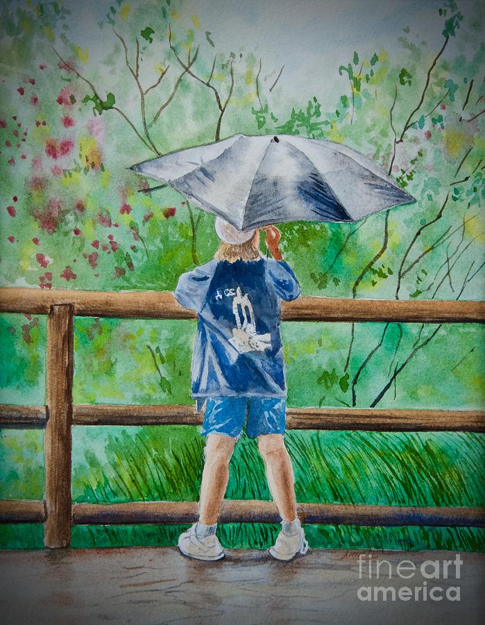 Marcus Umbrella Painting by AnnaJo Vahle