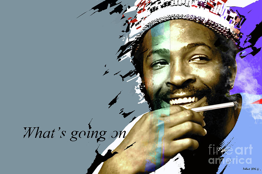 Marvin Gaye,  Whats going on Mixed Media by Thomas Pollart