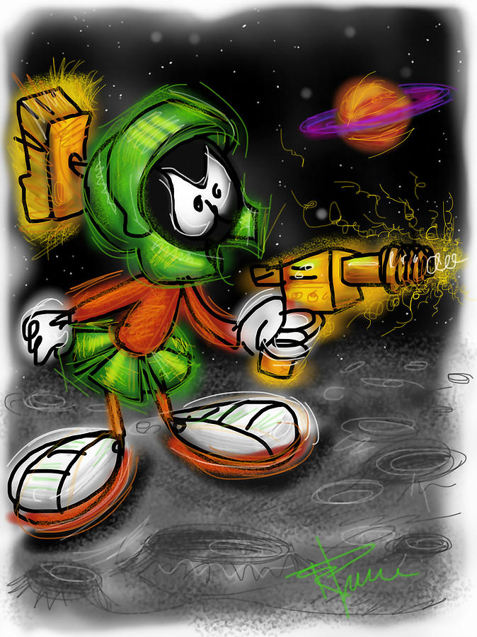 Marvin the Martian Digital Art by Russell Pierce