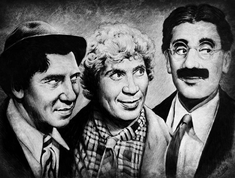 Marx Bros Drawing by Andrew Read