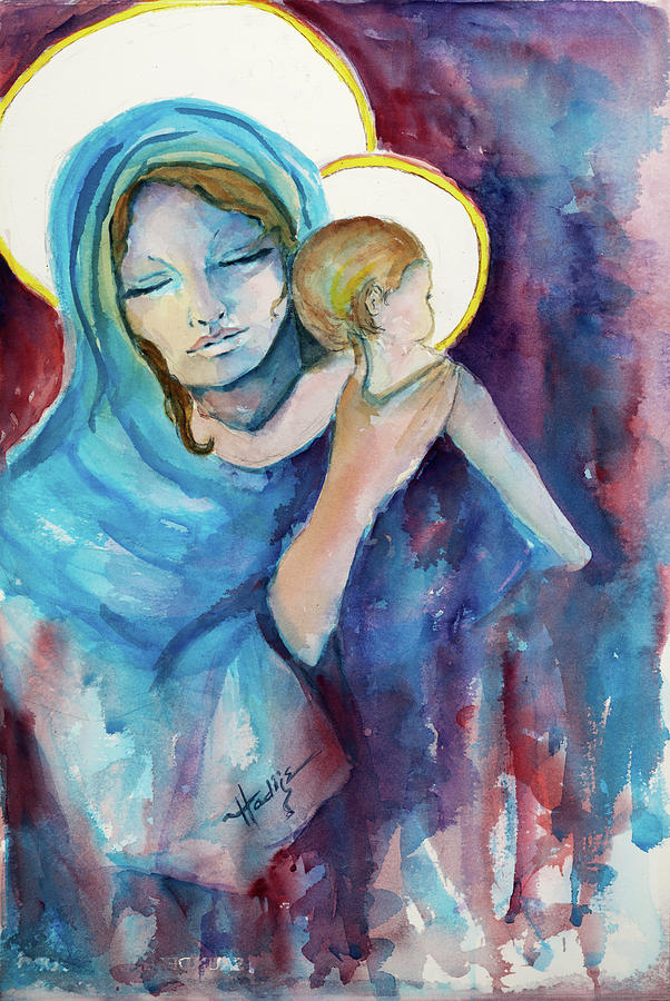 Mary and Baby Jesus Painting by Mary DuCharme
