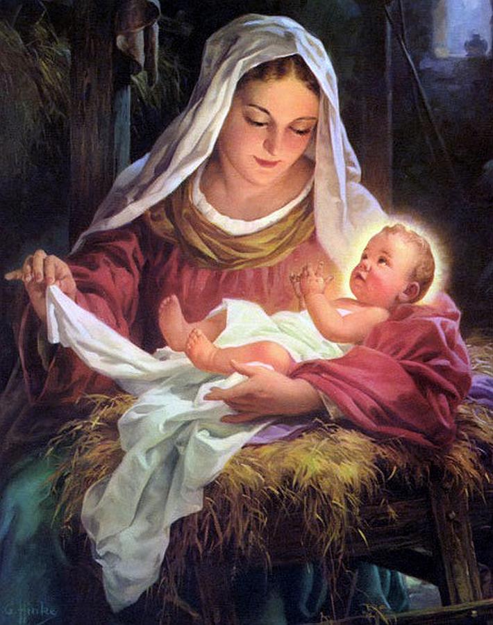 Mary and Baby Jesus Painting by Unknown Artist