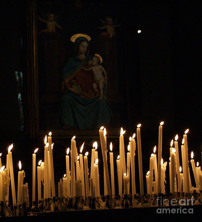 Jesus Christ Photograph - Mary and Jesus in the Duomo Milan by Krista Kulas