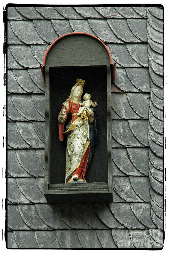 Mary And Jesus Roof Statue Photograph By Michael Ziegler Fine Art America