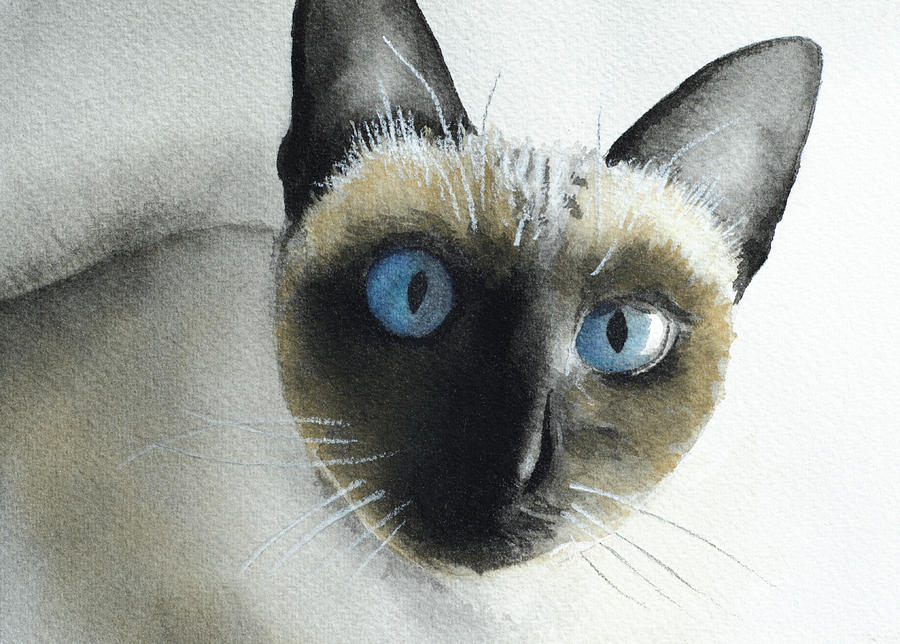 Mary Cat Painting by Lynn Hansen