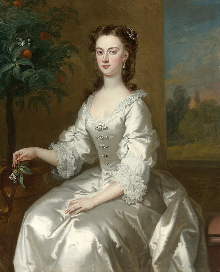Mary Countess of Delorain Painting by John Vanderbank