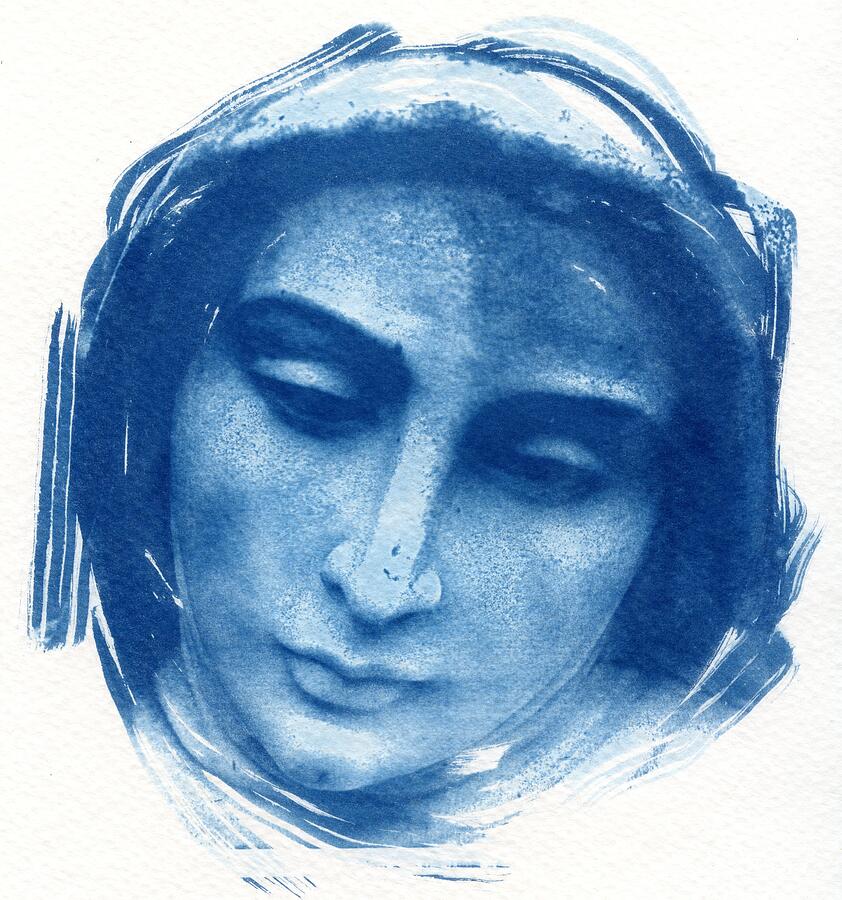 Mary Cyanotype Blessed Virgin Mother of God Photograph by Jane Linders ...