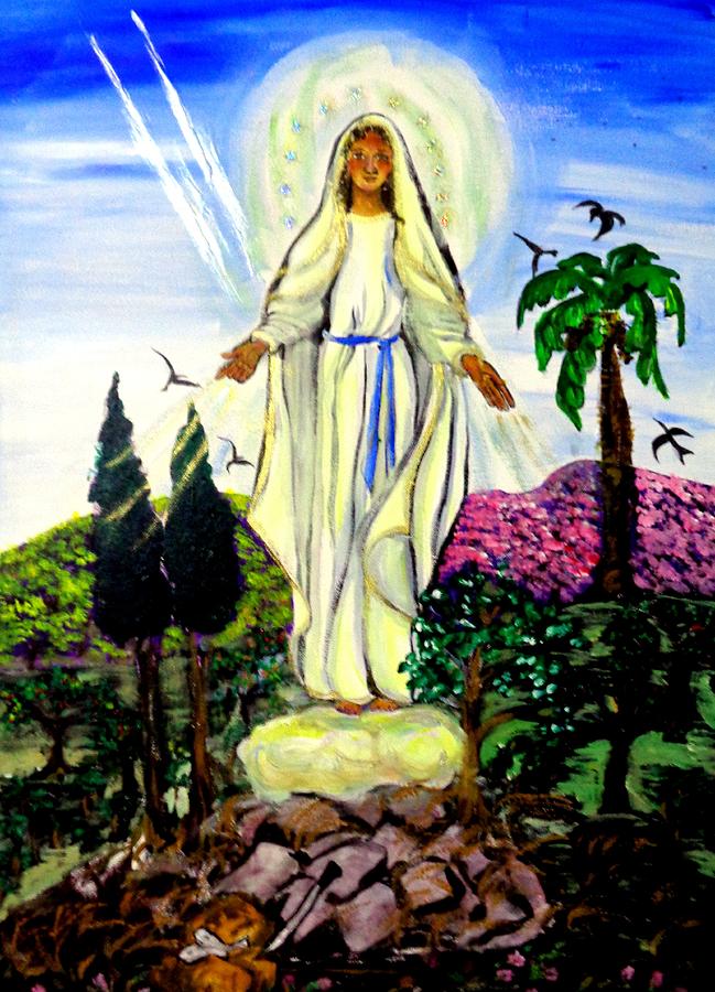 mary in Cuapa, First Apparition Painting by Sarah Hornsby