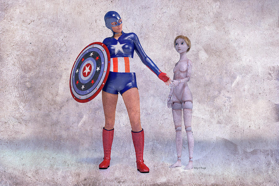 Mary Jane Meets A Superhero 101d Betsy Knapp Digital Art