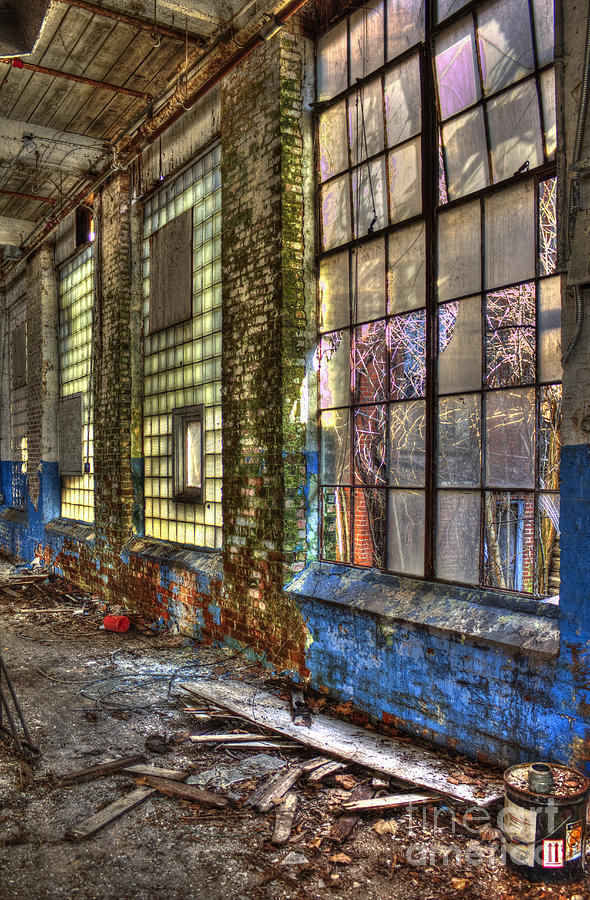 Greensboro Photograph -  Window Walls Mary Leila Cotton Mill by Reid Callaway
