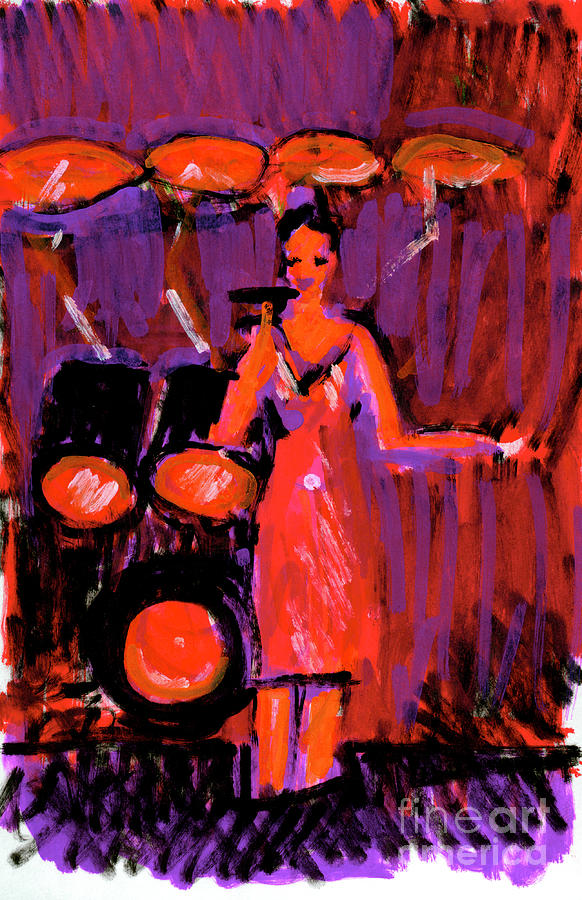 Mary Lynn in Red Painting by Candace Lovely