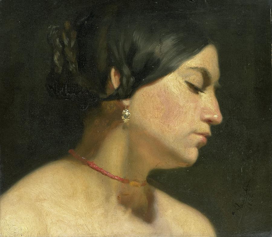 Mary Magdalene, 1854 Painting by Vincent Monozlay