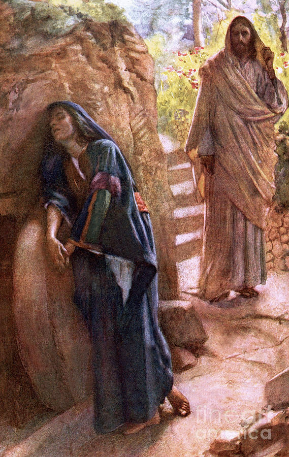 Mary Magdalene at the Sepulchre Painting by Harold Copping