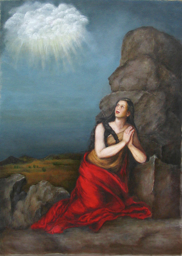 Mary Magdalene Sees Vision Painting By Sylvia Castellanos - Fine Art 