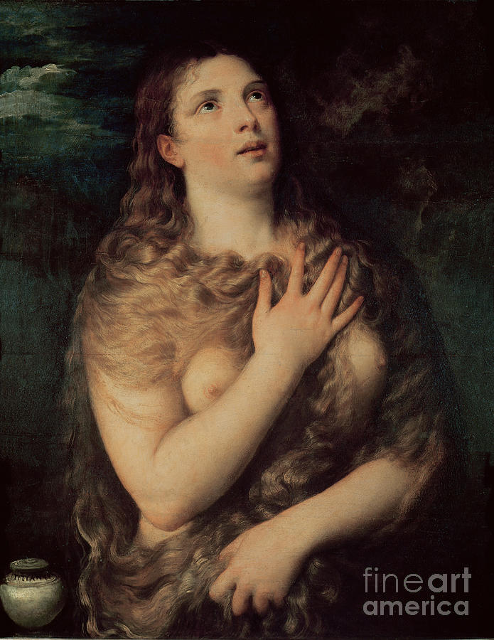 Mary Magdalene Painting by Titian