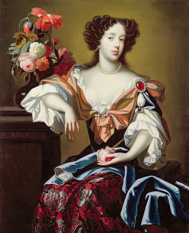 Simon Peeterz Verelst Painting - Mary of Modena  by Simon Peeterz Verelst