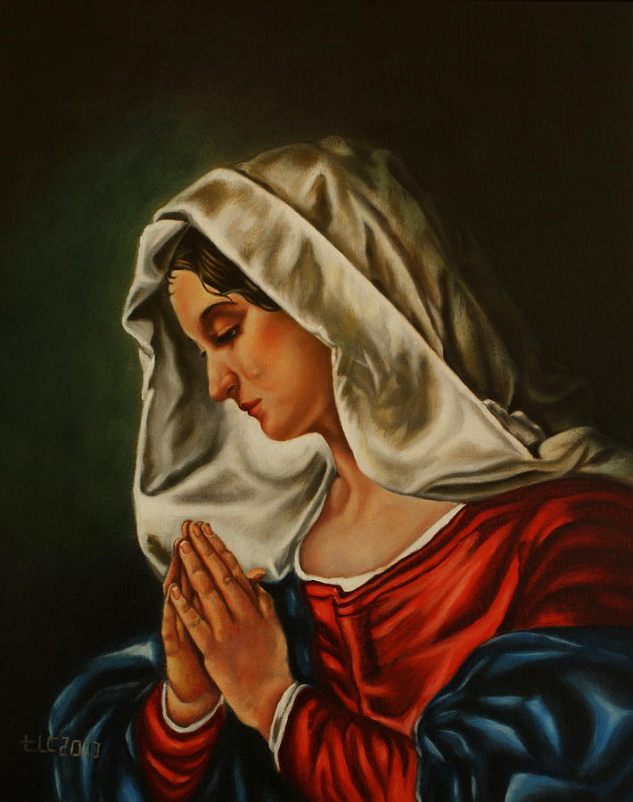 Mary, our Blessed Mother Painting by Theresa Cangelosi