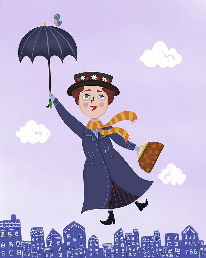 Mary Poppins Digital Art by Nicole Wilson