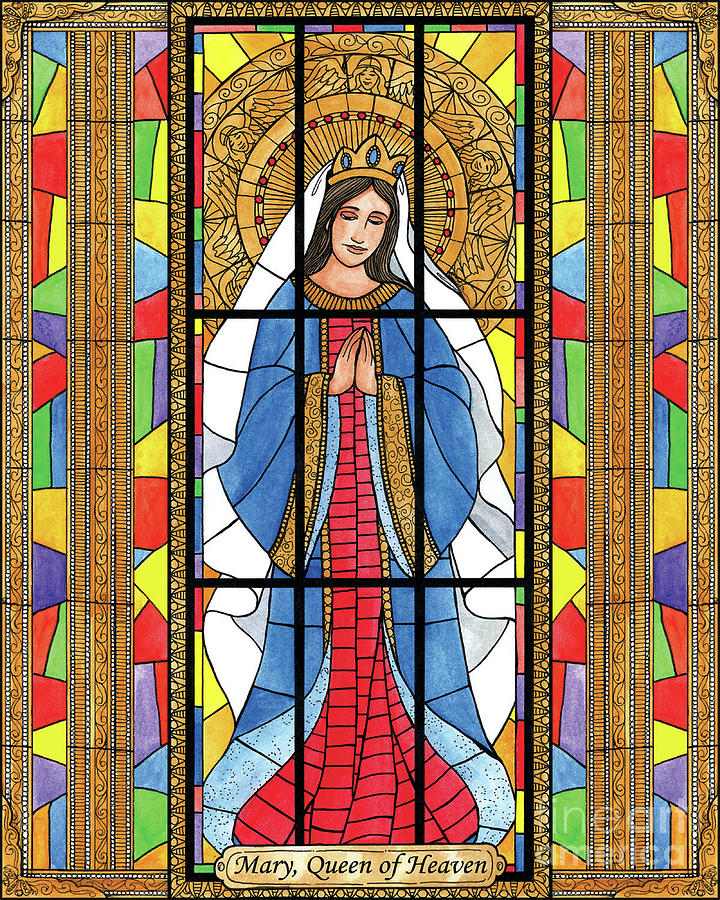 Mary, Queen of Heaven Painting by Brenda Nippert