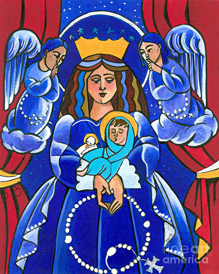 Mary, Queen of Heaven - MMQUE Painting by Br Mickey McGrath OSFS