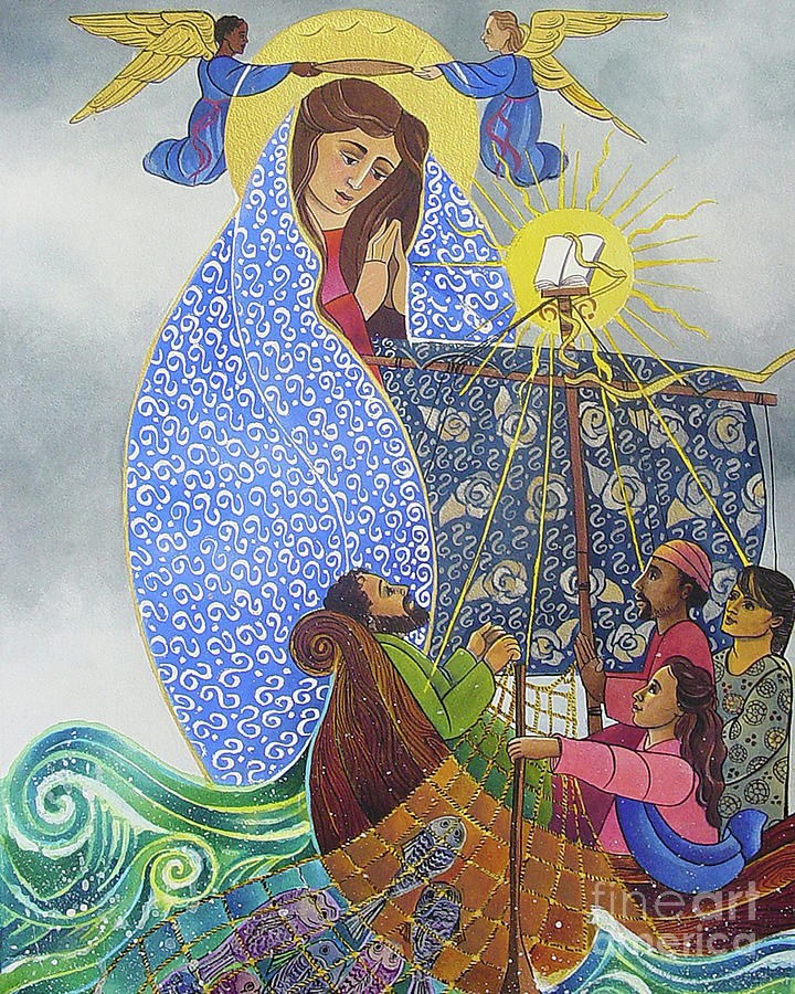 Mary, Queen of the Apostles - MMQAP Painting by Br Mickey McGrath OSFS