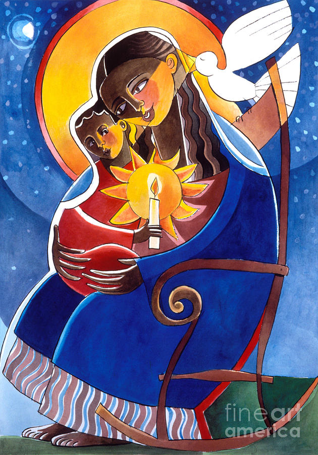 Mary, Seat of Wisdom - MMWIS Painting by Br Mickey McGrath OSFS