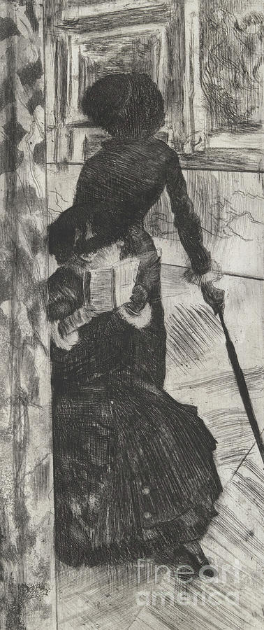 Mary Stevenson Cassatt Drawing - Mary Stevenson Cassatt by Edgar Degas