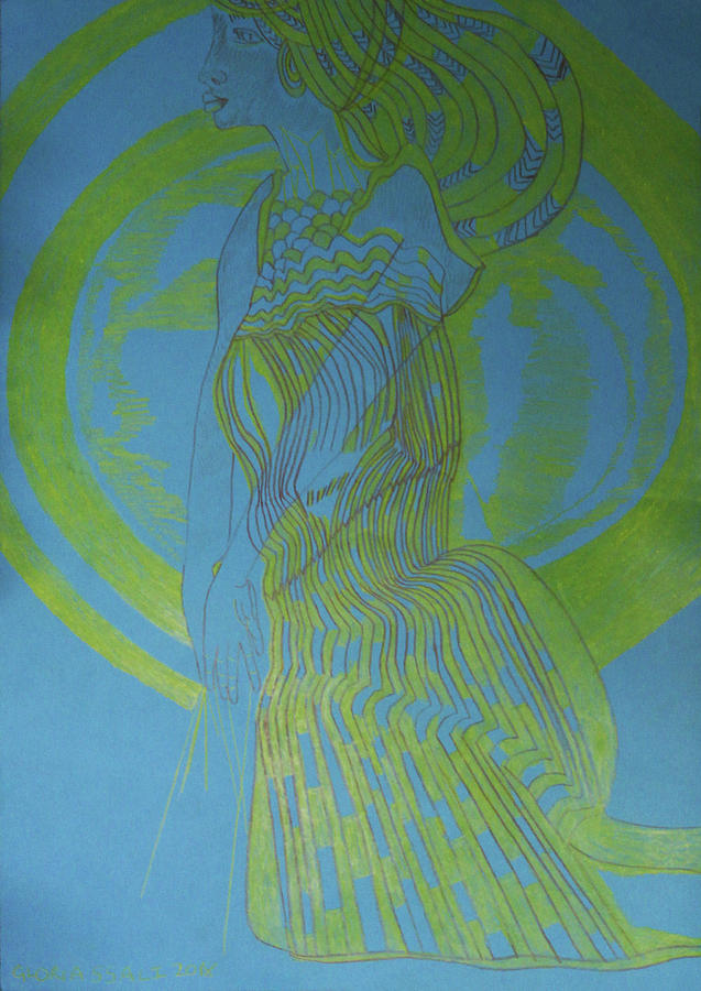 Mary Woman Clothed With The Sun Painting by Gloria Ssali