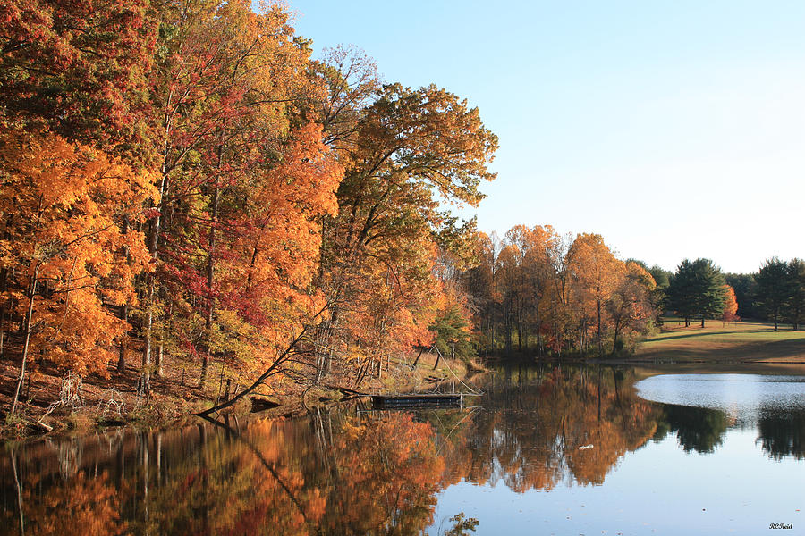 Maryland Autumns - Clopper Lake - Kingfisher Overlook Photograph by Ronald Reid