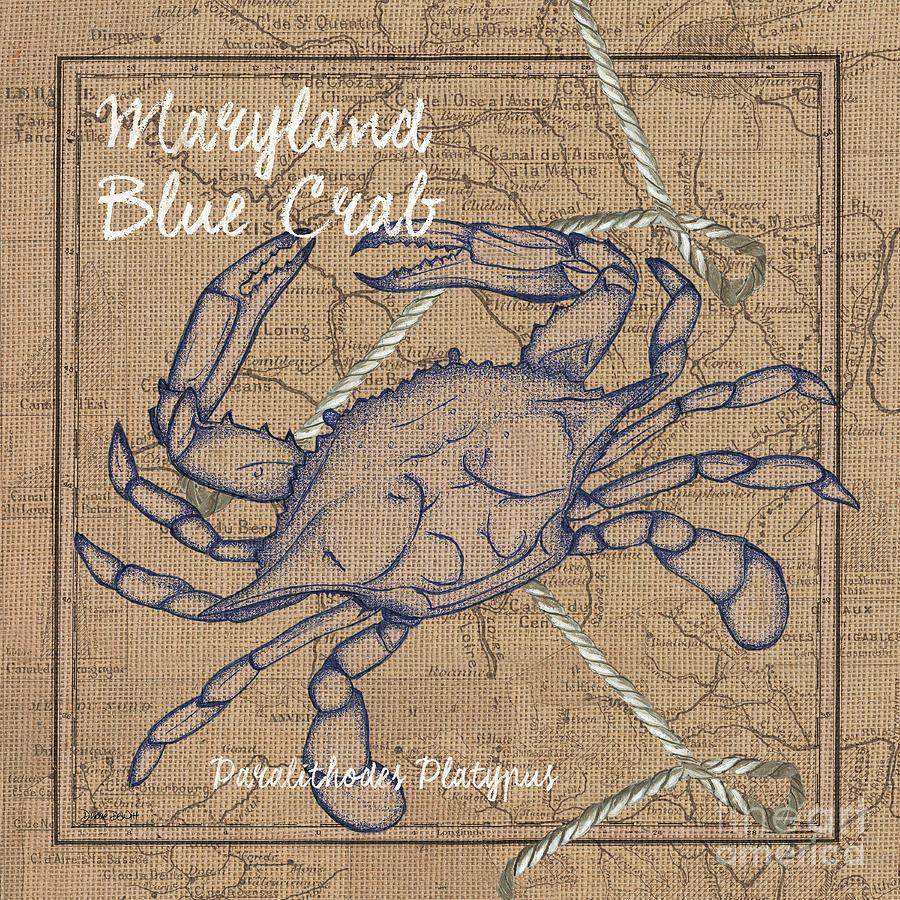 Crab Painting - Maryland Blue Crab by Debbie DeWitt
