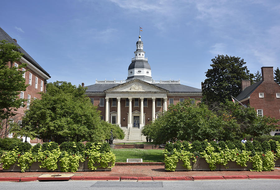 Maryland State House in Annapolis Maryland Photograph by Brendan Reals