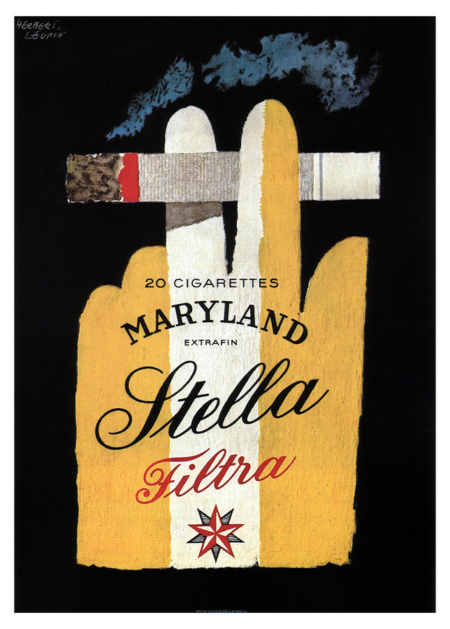 Maryland Stella - Cigarettes - Vintage Advertising Poster Mixed Media
